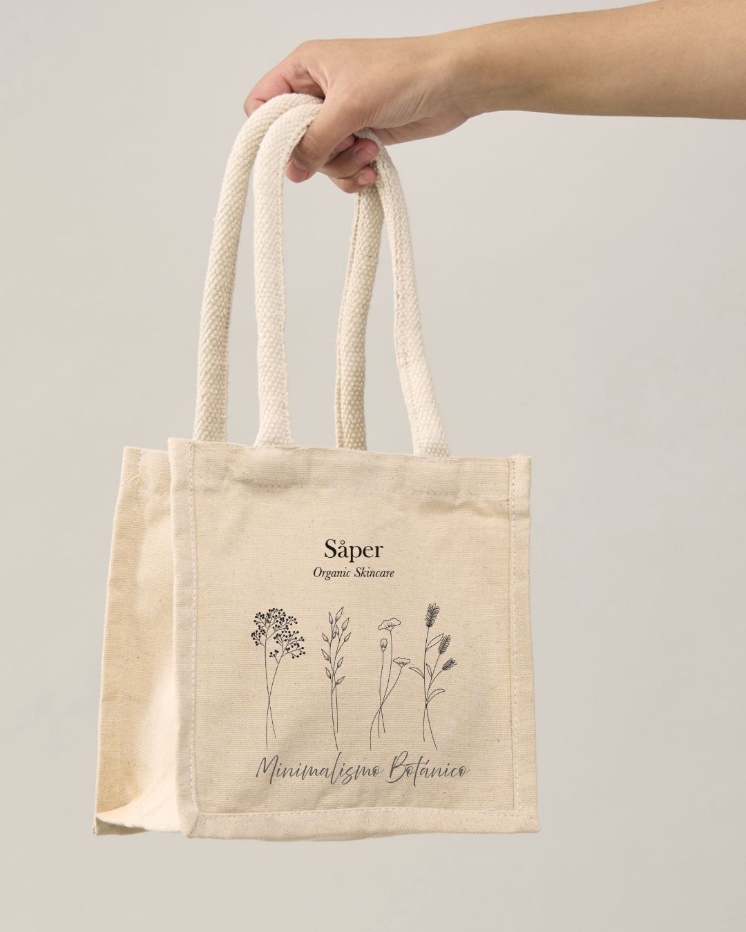 Bolsa de Algodón Orgánico Såper · Minimalismo Botánico