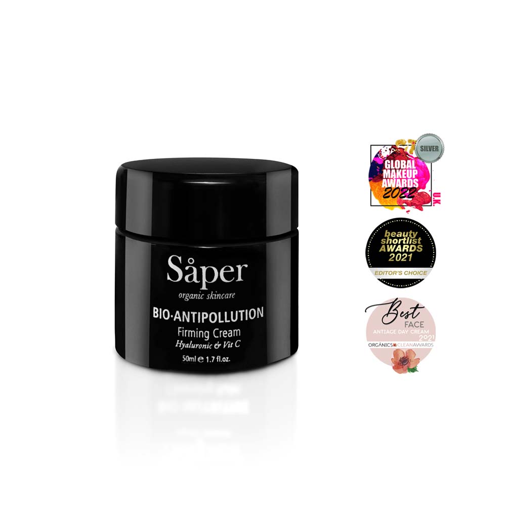Bio·Antipollution Firming Cream - Crema Reafirmante antiedad y Antipolución 50 ml, ecológica de Saper, premiada beauty shortlist awards
