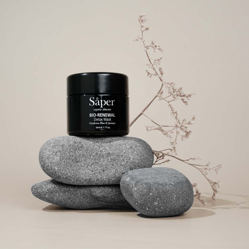 Exfoliating detox mask with rice powder