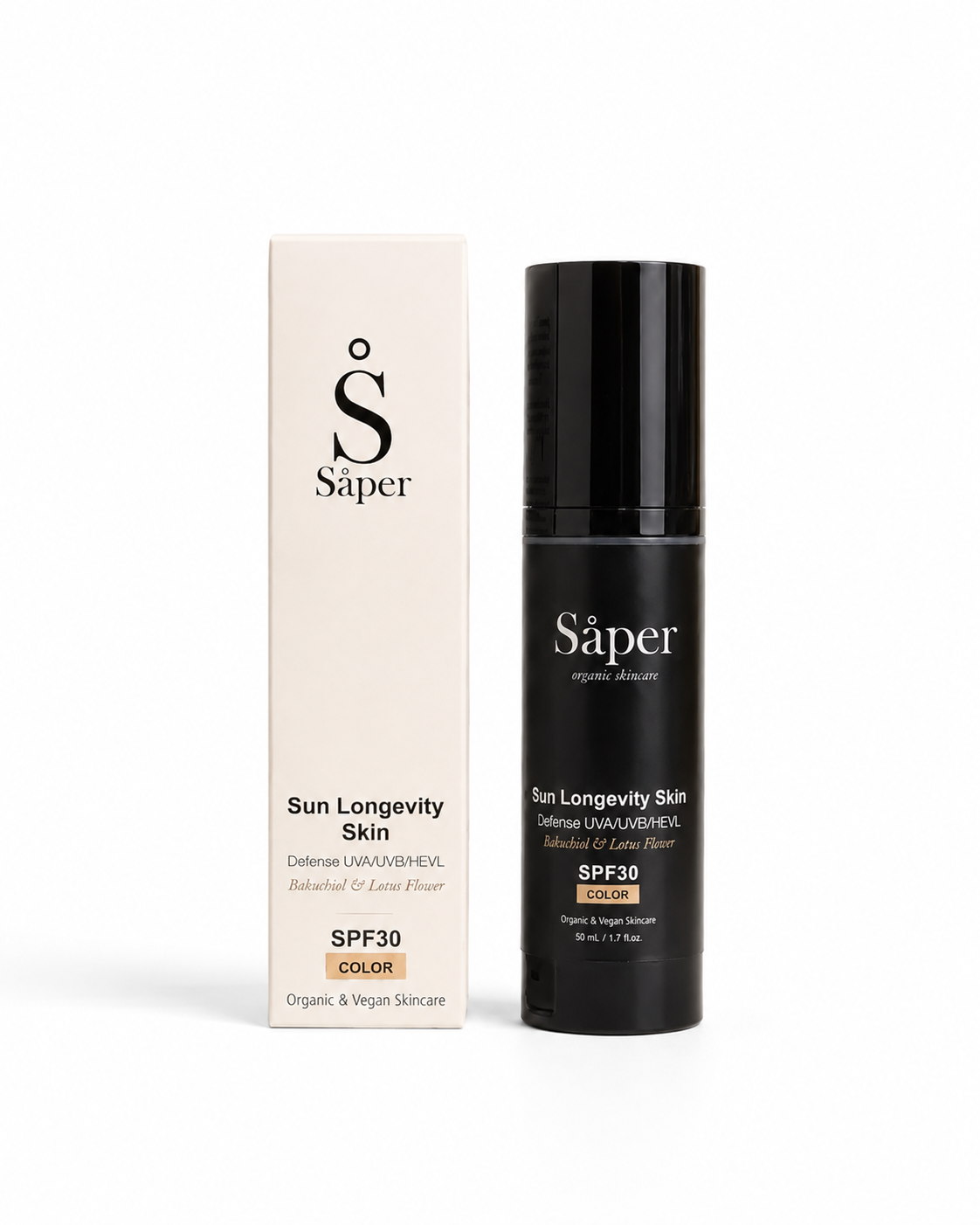 Crema de tratamiento antiedad con protección solar SPF30 con color