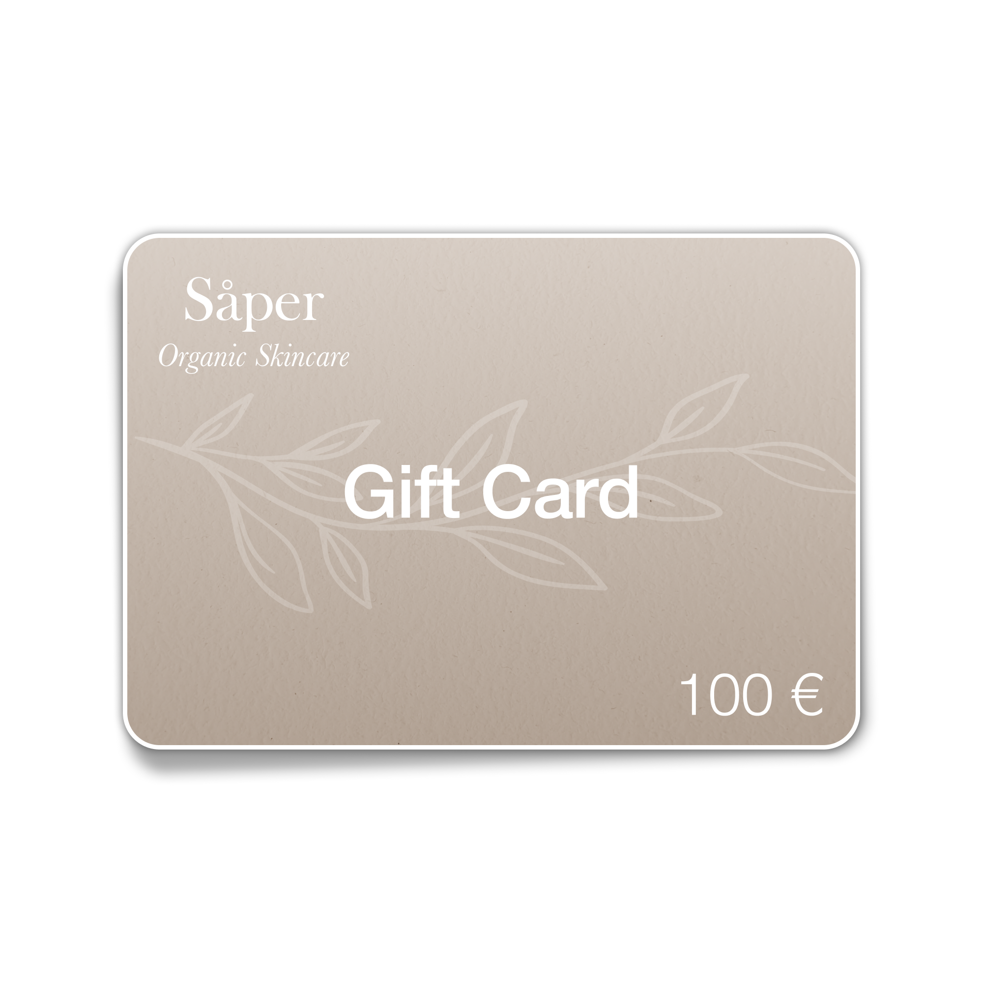 Tarjeta regalo Såper 100 euros